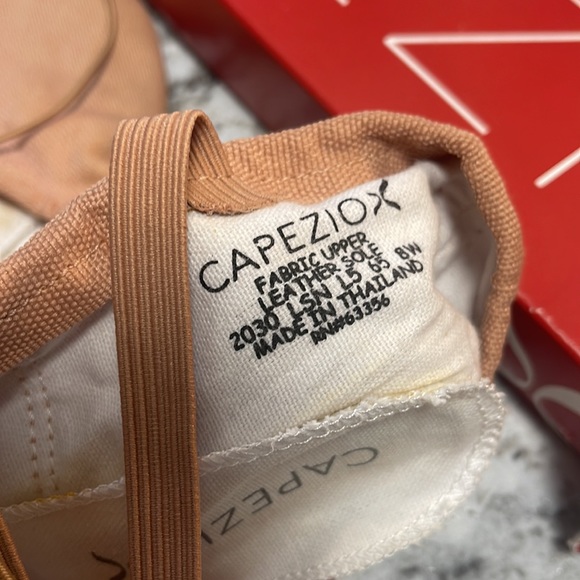 Capezio Canvas Tan Flesh Ballet Shoes - Picture 6 of 8